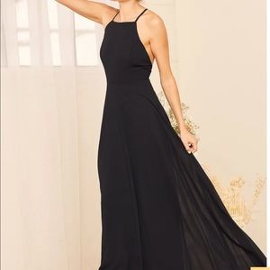 Lulu’s Mythical Kind of Love Black Maxi Dress